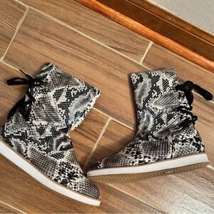 Women Casual Round Toe Flat Mid-Calf Knee High Boot Winter Snow Shoes